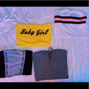 BUNDLE!!! 4 tube tops/crop